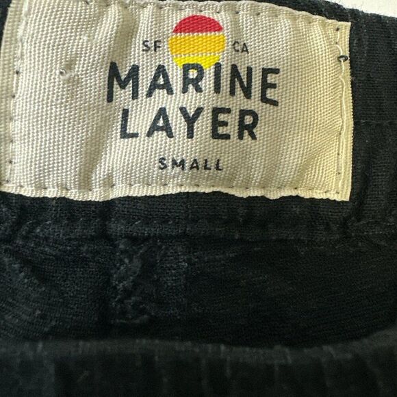 Marine Layer Pants Cropped Pull On Washed Black Tencel Elastic Waist  Sz Small - Picture 8 of 12